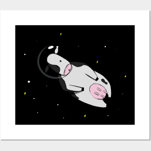 Cute Space Cow Posters and Art